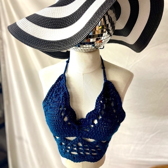 SPARKLING DARK BLUE BIKINI - Picture 4 of 13